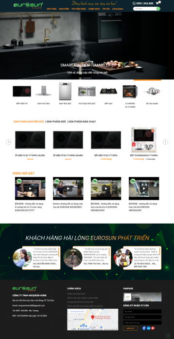 Thiết kế website bán đồ dùng nhà bếp – Giao diện hiện đại, chuyên nghiệp 2 Thiết kế website bán thiết bị nhà bếp