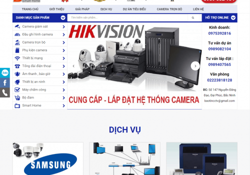 Thiết kế website công ty lắp đặt, phân phối Camera hiện đại, chất lượng cao 1 Thiết kế website camera quan sát