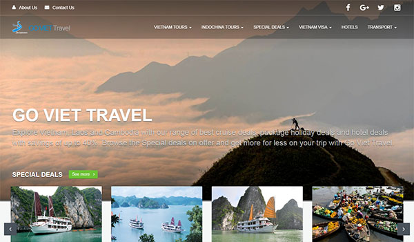 Thiết kế website du lịch