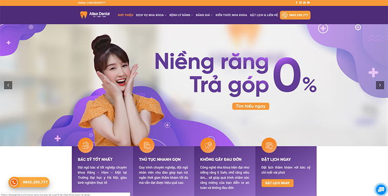 Thiết kế website nha khoa