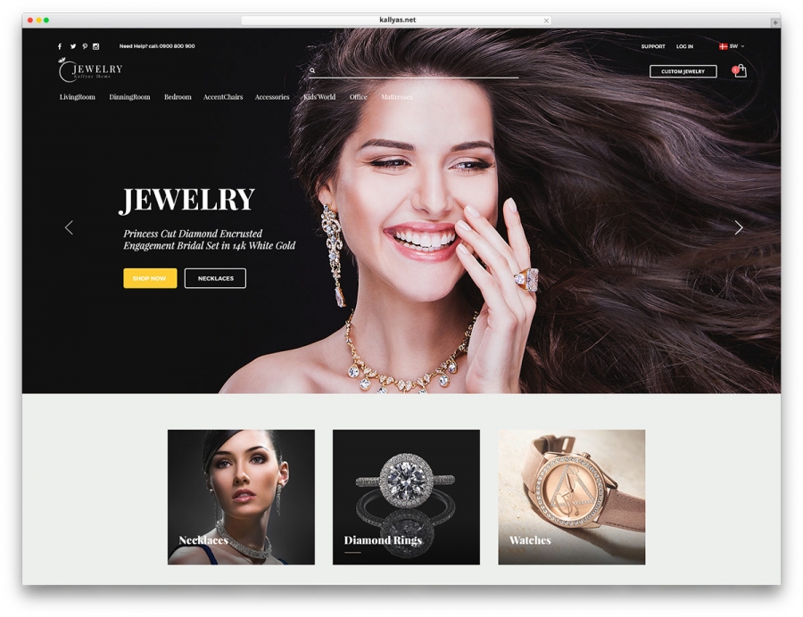 Thiết kế website bán trang sức online
