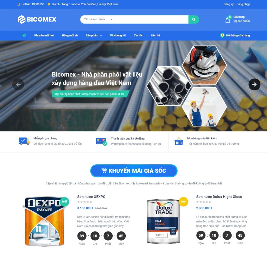Thiết kế website bán vật liệu xây dựng chuyên nghiệp, hiện đại lên top google 1 Thiết kế website vật liệu xây dựng
