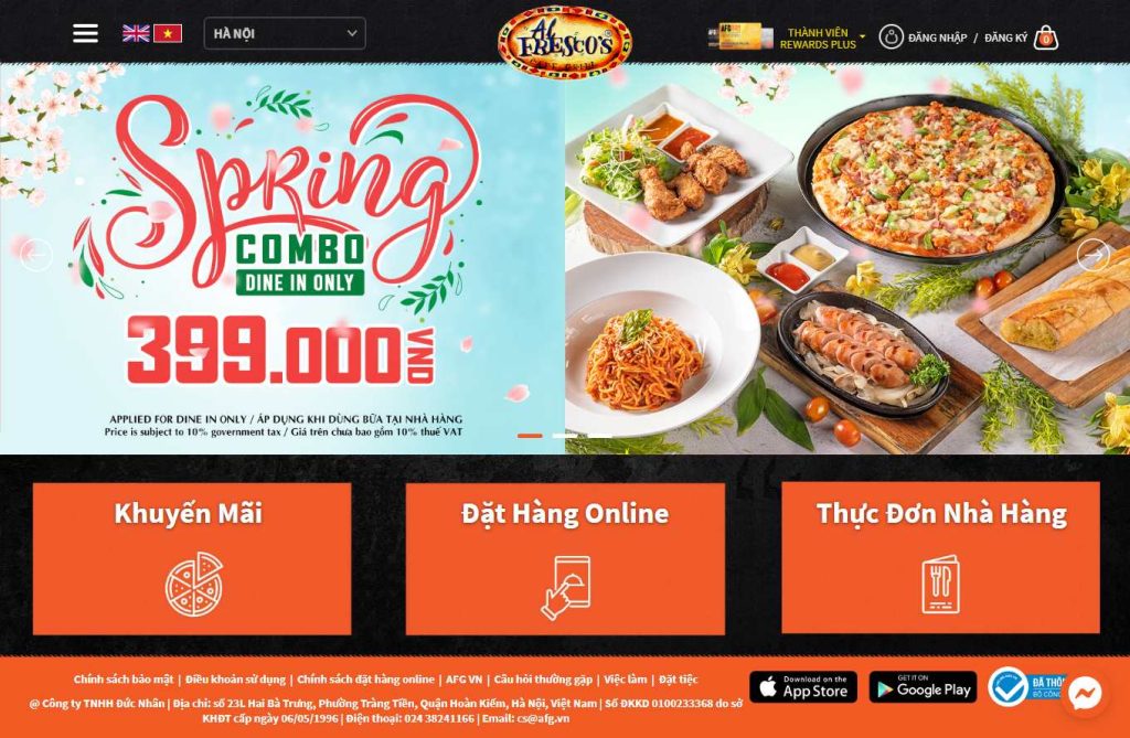 Thiết kế website bán đồ ăn vặt