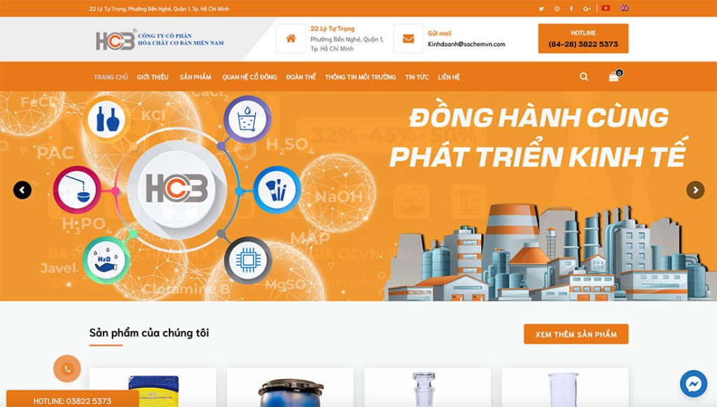 Thiết kế website bán hóa chất giá rẻ