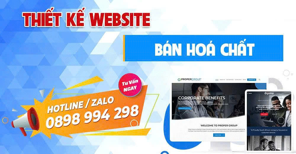 Dịch vụ thiết kế website bán hóa chất giá rẻ, chuyên nghiệp