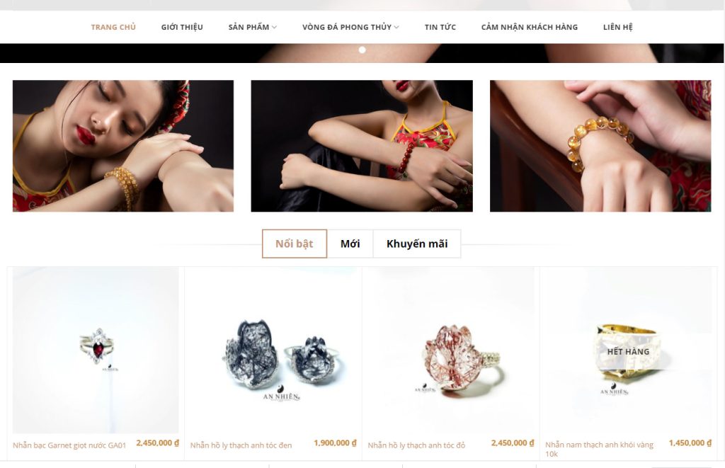 Thiết kế website bán đá phong thủy
