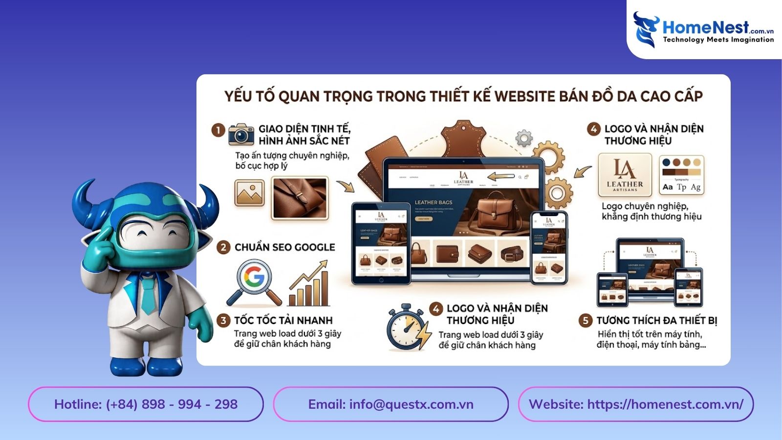 Những lưu ý khi thiết kế web bán đồ da
