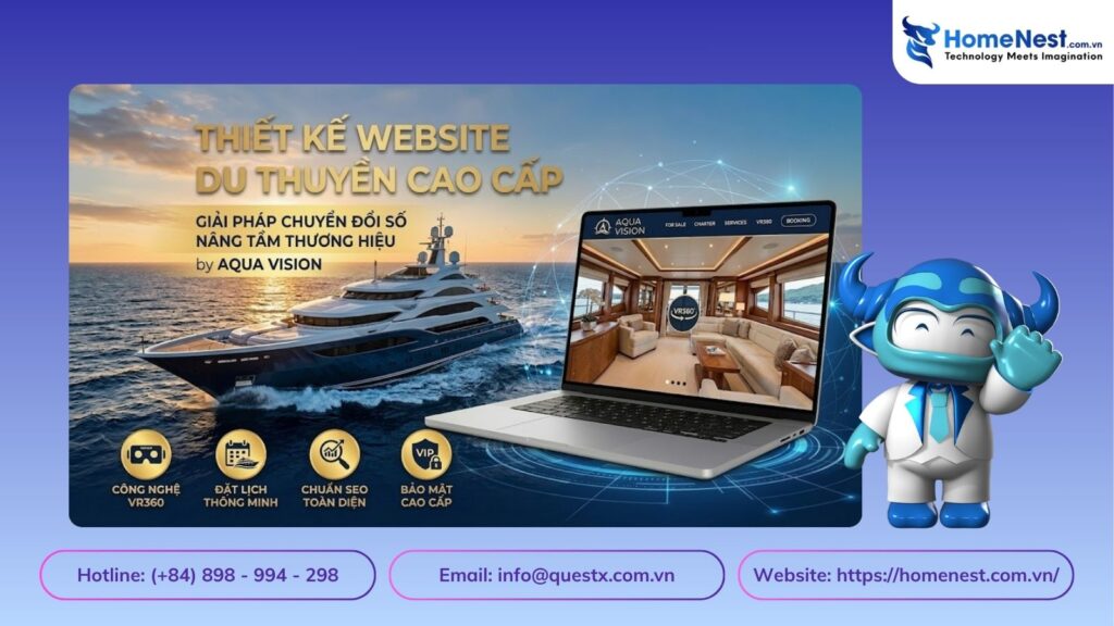 Thiết kế website bán và cho thuê du thuyền hiện đại, chuyên nghiệp chuẩn SEO