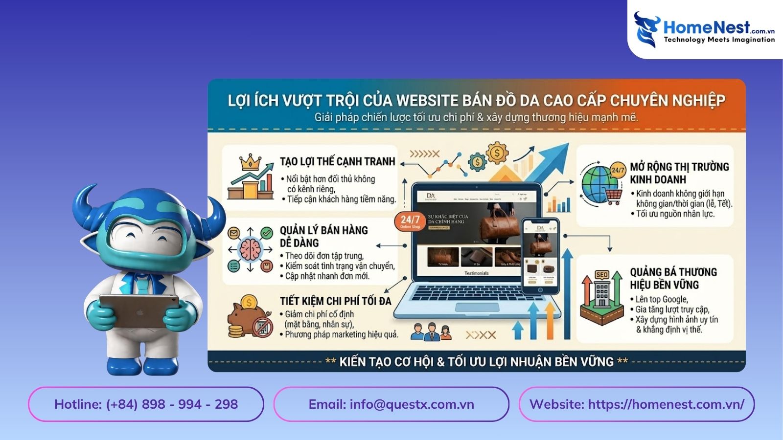 Vì sao doanh nghiệp nên sở hữu website bán đồ da cao cấp