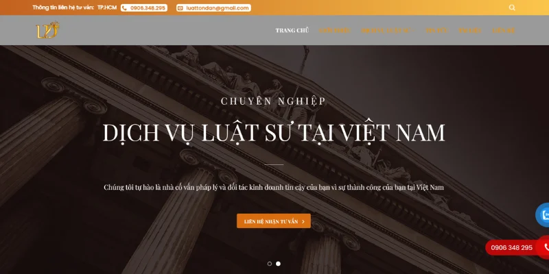 Mẫu Website Tư Vấn Luật Chuyên Nghiệp, Chuẩn SEO Mới Nhất 2 Mẫu thiết kế website tư vấn luật – văn phòng luật