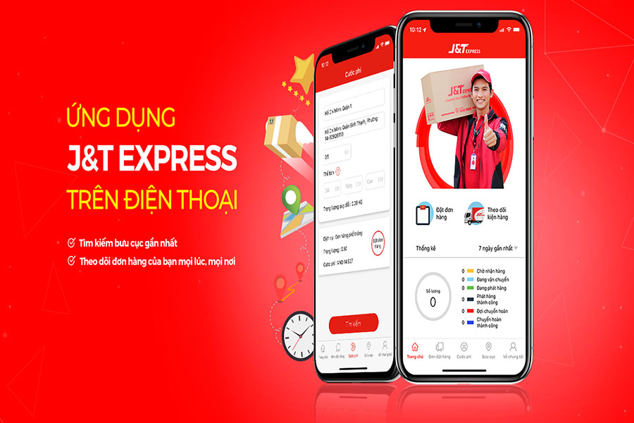 Mẫu app giao hàng toàn quốc j&t express