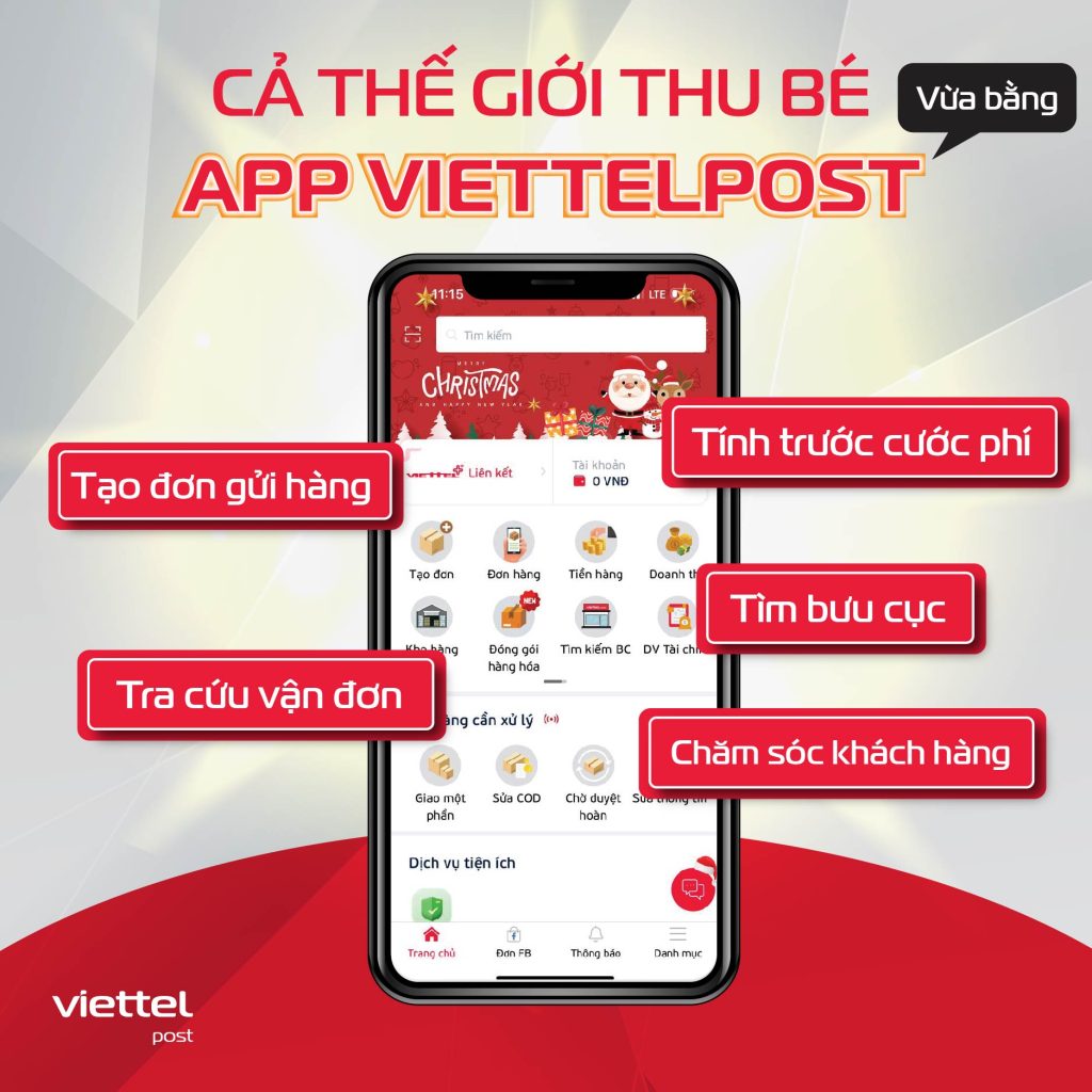 Mẫu app giao hàng theo đơn viettel post