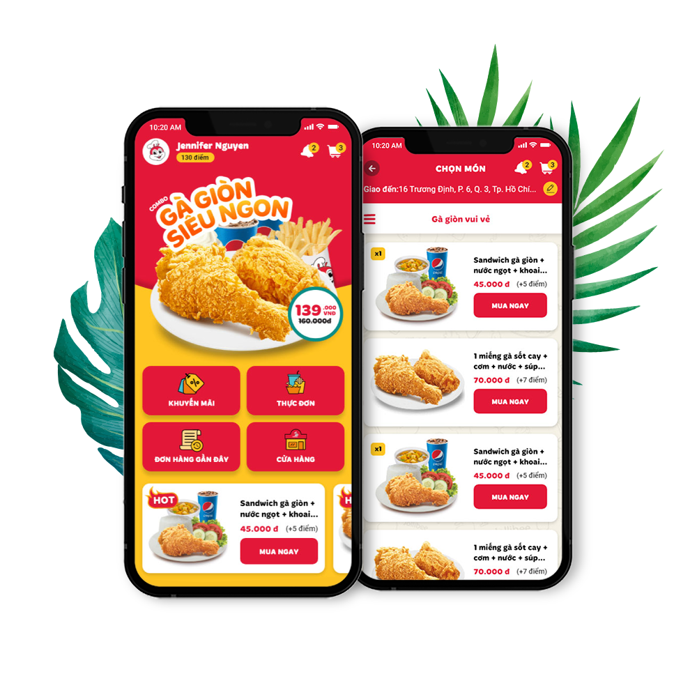 Top 8 Mẫu App F&B Hiện Đại, Dẫn Đầu Xu Hướng 5 App thương hiệu gà rán – jollibee vietnam