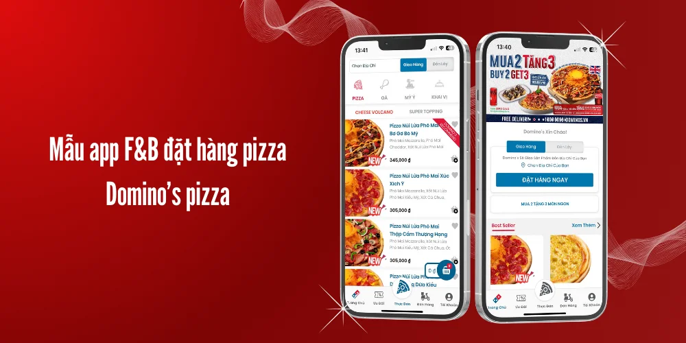 Top 8 Mẫu App F&B Hiện Đại, Dẫn Đầu Xu Hướng 3 Mẫu app f&b đặt hàng pizza – domino’s pizza