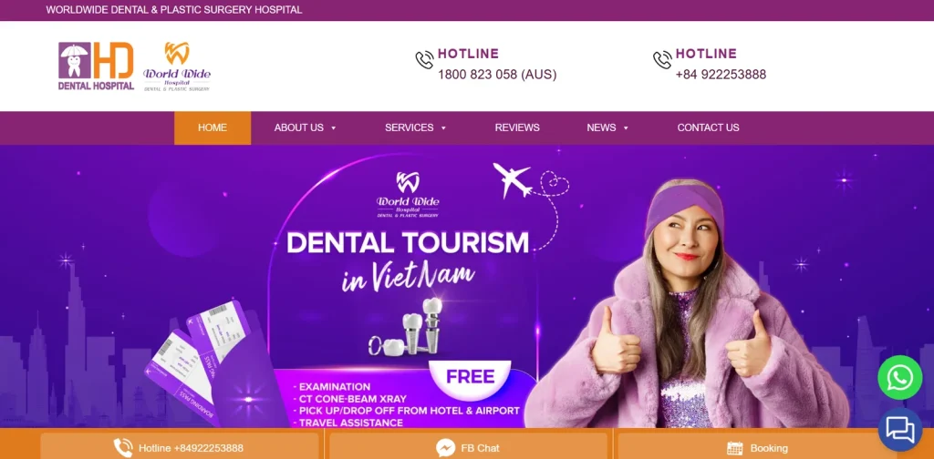 Mẫu thiết kế website nha khoa – dental center vietnam