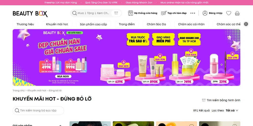 Top 08 Mẫu Thiết Kế Website Làm Đẹp Ấn Tượng Nhất 7 Mẫu thiết kế website làm đẹp – beauty box