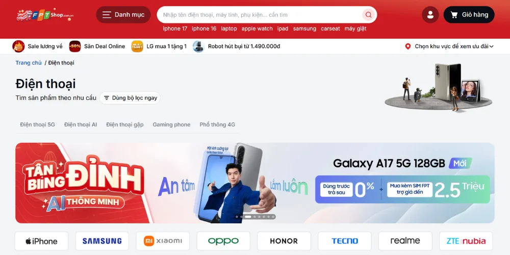 8 Mẫu Website Bán Hàng WordPress Đáng Chú Ý Nhất 7 Mẫu thiết kế website công ty bán điện thoại – fpt shop