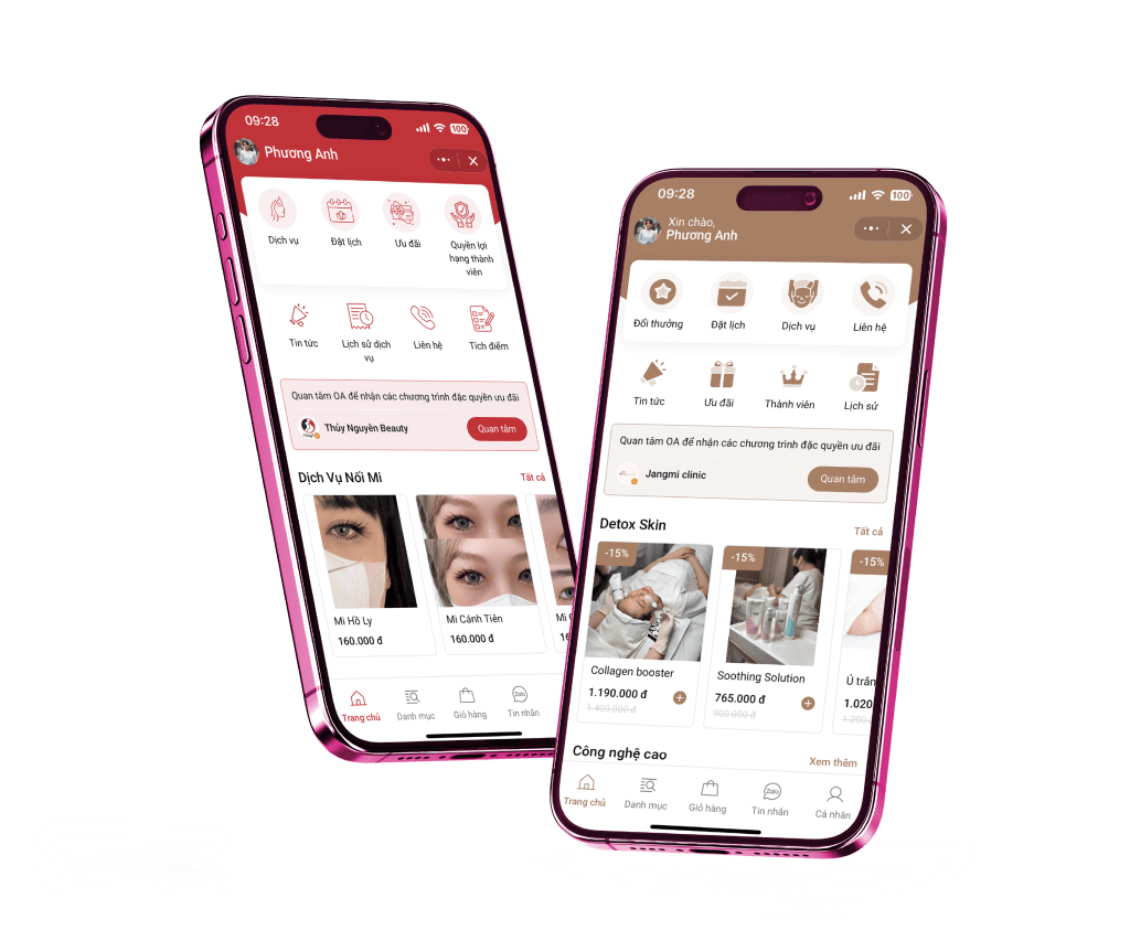 Zalo mini app spa