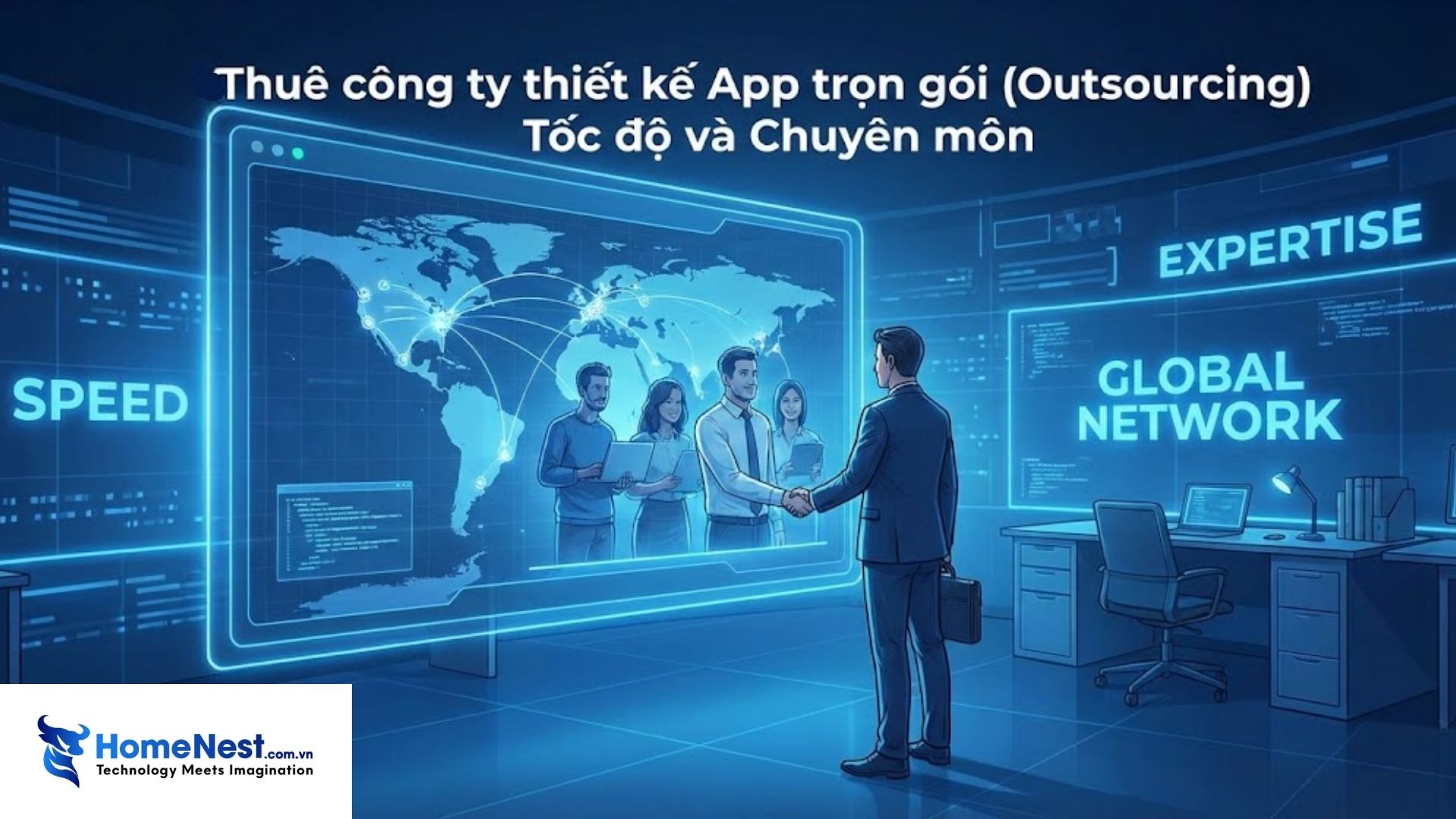 Tuyển đội IT riêng hay thuê công ty thiết kế App trọn gói? 2 Outsourcing team