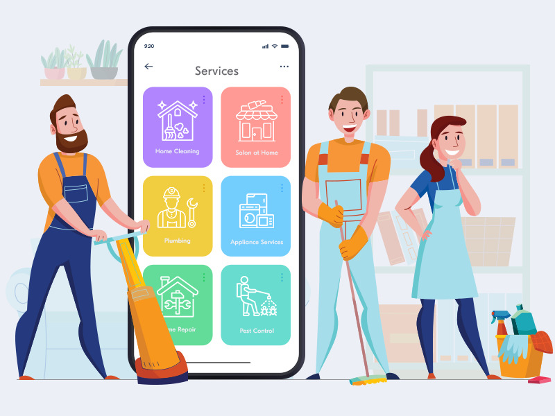 Các tính năng của ứng dụng dịch vụ tại nhà theo yêu cầu