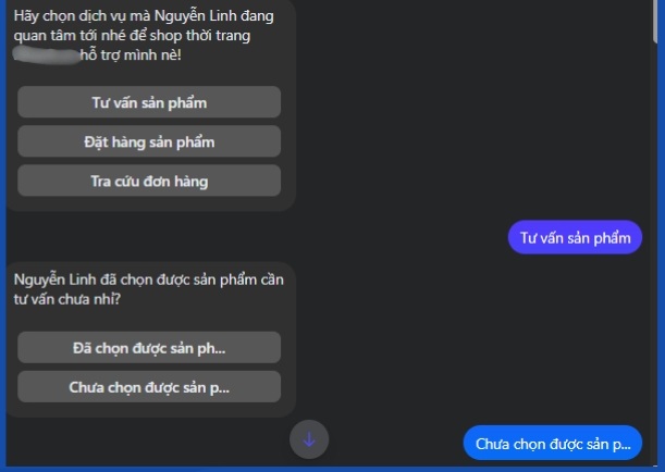 Tạo bảng hỏi để định hướng khách hàng