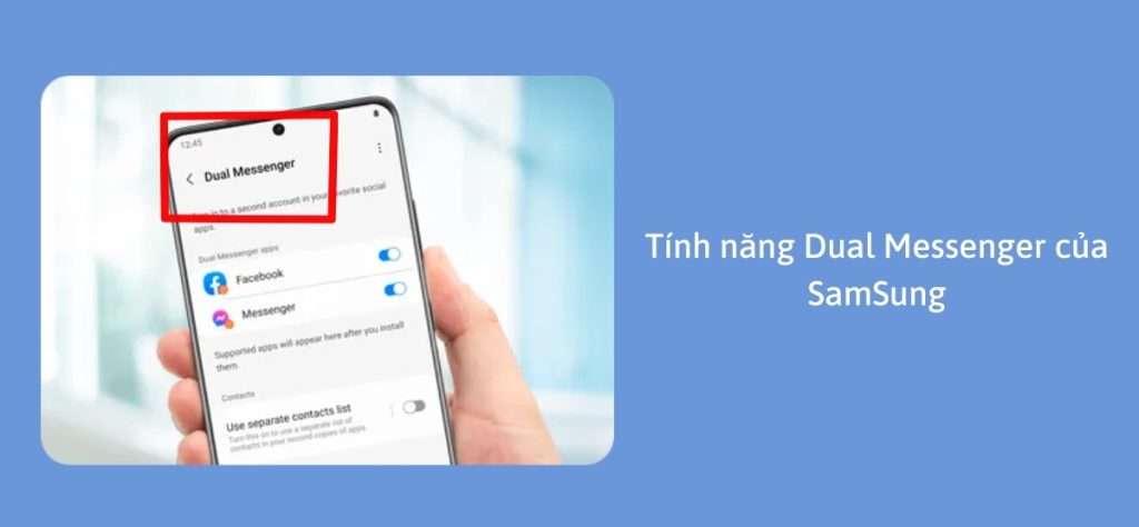 Tính năng dual messenger của samsung