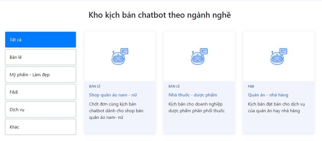 Thiết lập chatbot cho plugin chat trên website