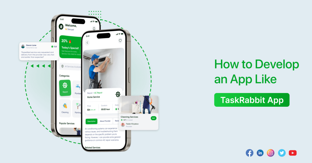 Thiết kế App như TaskRabbit: Công nghệ, chi phí và tính năng cần có