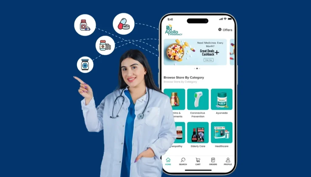 Thiết kế App giao thuốc như Apollo Pharmacy 2 Những tính năng bắt buộc của app giao thuốc như apollo pharmacy