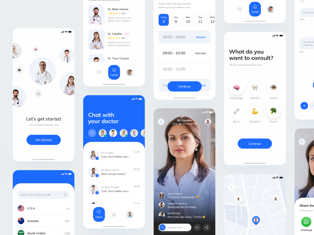 Các tính năng cốt lõi trong phát triển ứng dụng telemedicine