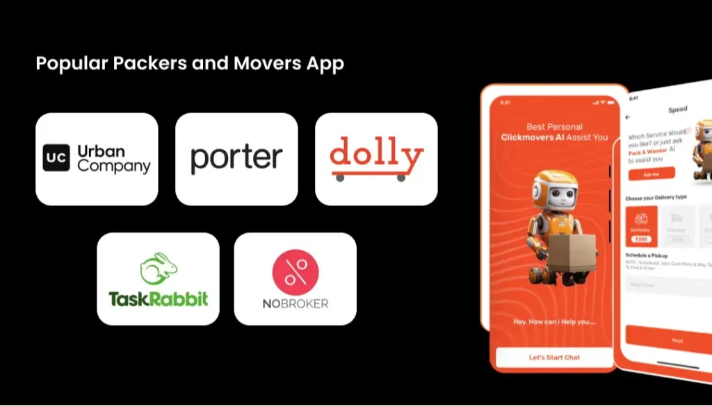 Top 5 ứng dụng packers & movers phổ biến hiện nay