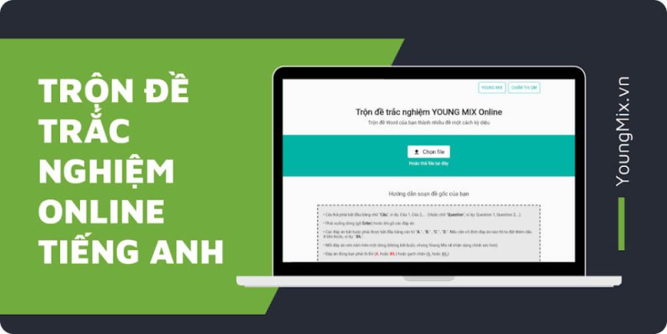 Nền tảng trộn đề trắc nghiệm trên máy tính – young mix