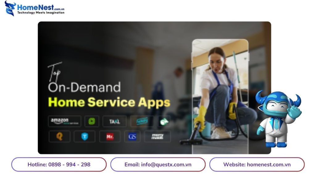 Top App dịch vụ tại nhà theo yêu cầu nổi bật