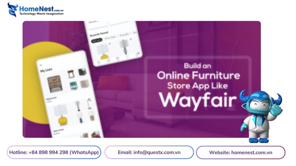 Thiết Kế App Nội Thất Tương Tự Wayfair: Phân Tích Tính Năng, Chi Phí Phát Triển