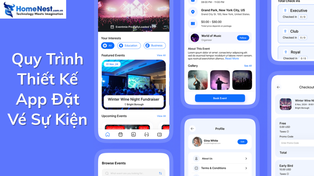 Thiết Kế App Đặt Vé Sự Kiện: Chi Phí Và Tính Năng 2 Quy trình thiết kế app đặt vé sự kiện
