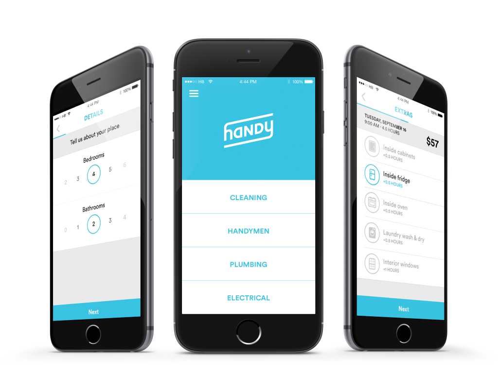 Các tính năng cốt lõi của app dịch vụ dọn dẹp như handy