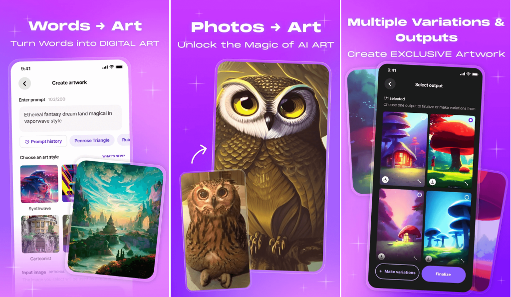 Cách Thiết Kế App AI Art Generator Giống WOMBO Dream: Tính Năng Và Chi Phí 2 Các tính năng bắt buộc của ứng dụng giống wombo dream