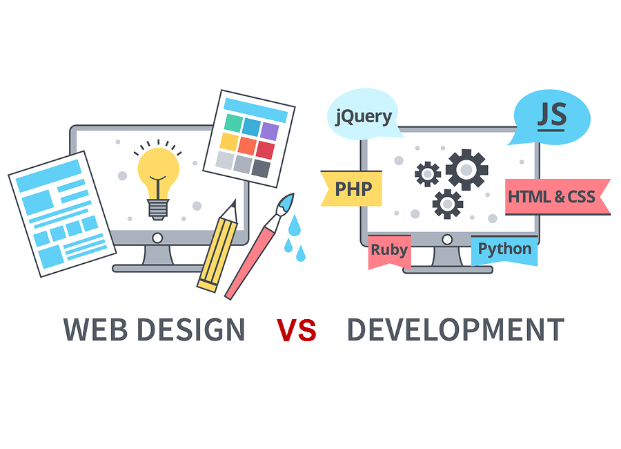 Sự khác biệt giữa web design và web development