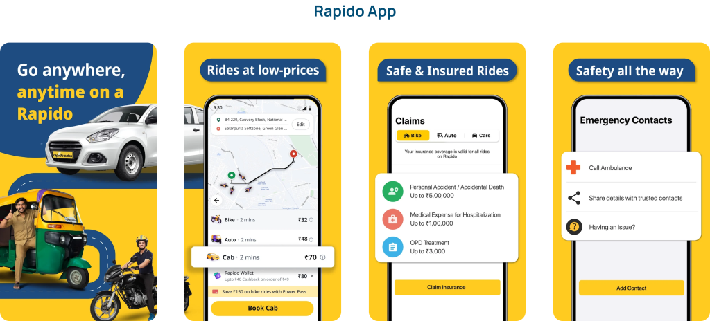 Các tính năng bắt buộc cho app bike taxi như rapido