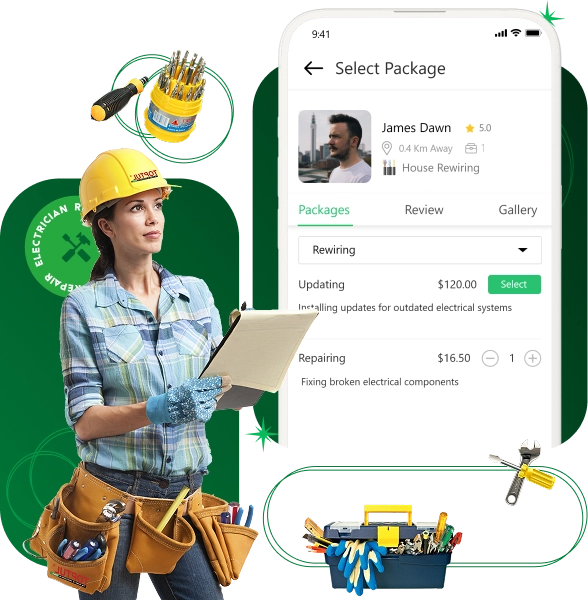 Thiết kế App thợ điện: Chi phí, tính năng 2 Các tính năng quan trọng của app thợ điện theo yêu cầu