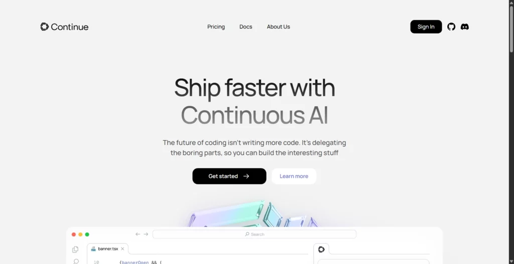 Continue – công cụ open-source linh hoạt nhất
