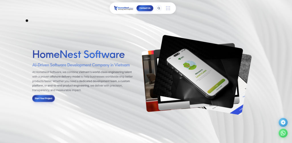 Homenest software – đối tác phát triển website app & ai cho doanh nghiệp