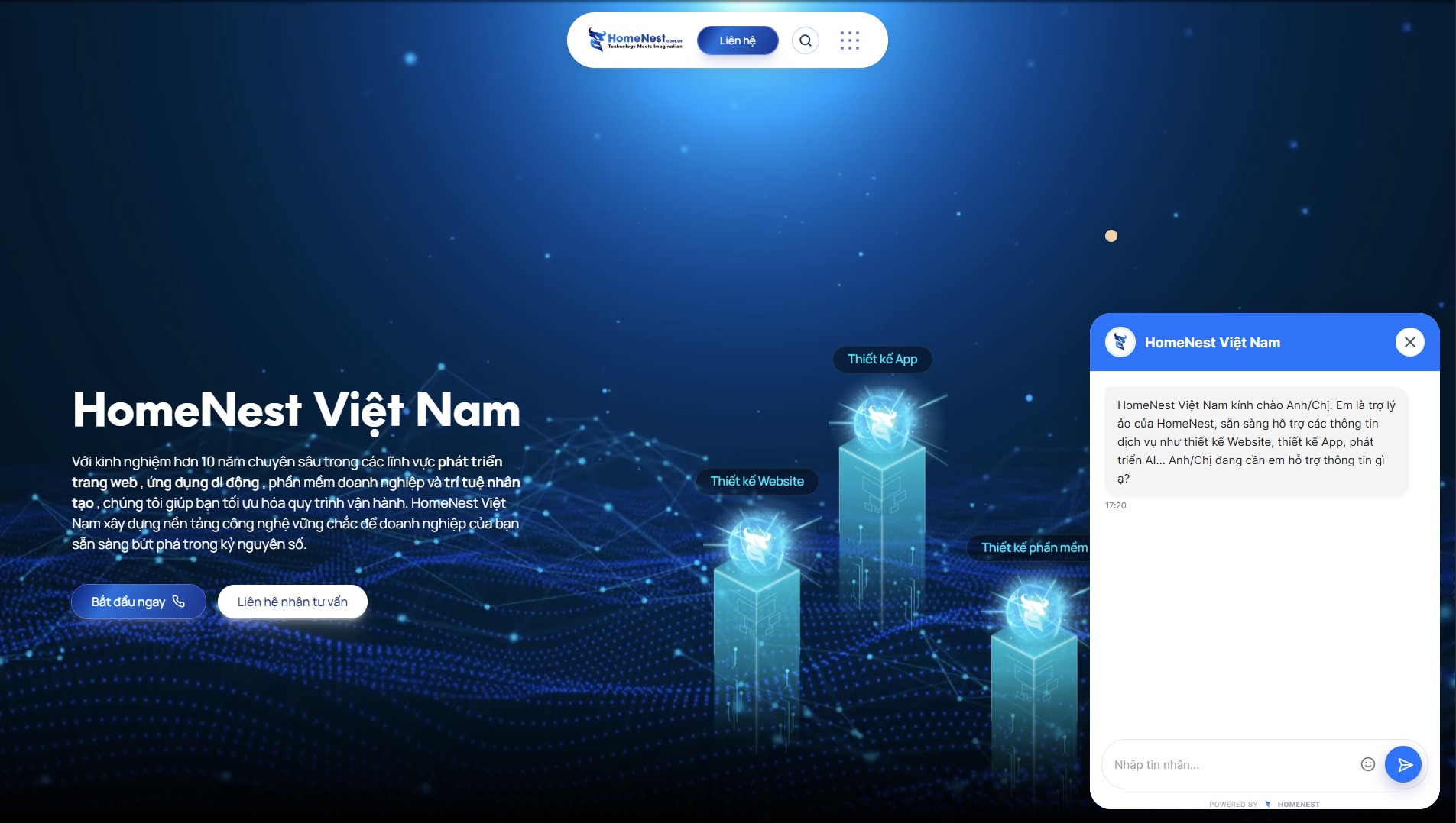 Giao diện chat của người dùng