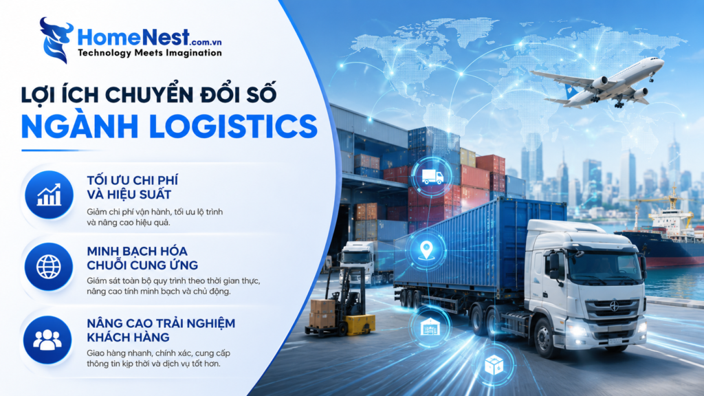 Vì sao chuyển đổi số trở thành yếu tố quyết định trong ngành logistics?