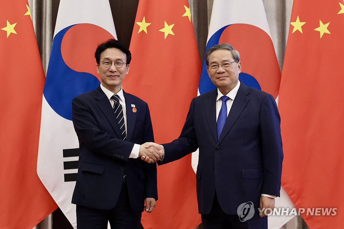 김민석 국무총리, 리창 중국 국무원 총리와 회담