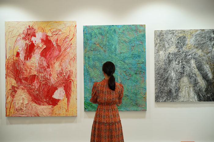 Woman Enjoying Painting at ArtMoments Jakarta 2026