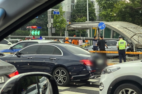 성남서 80대 운전자 차량 인도 돌진…'급발진' 주장(종합) | 연합뉴스