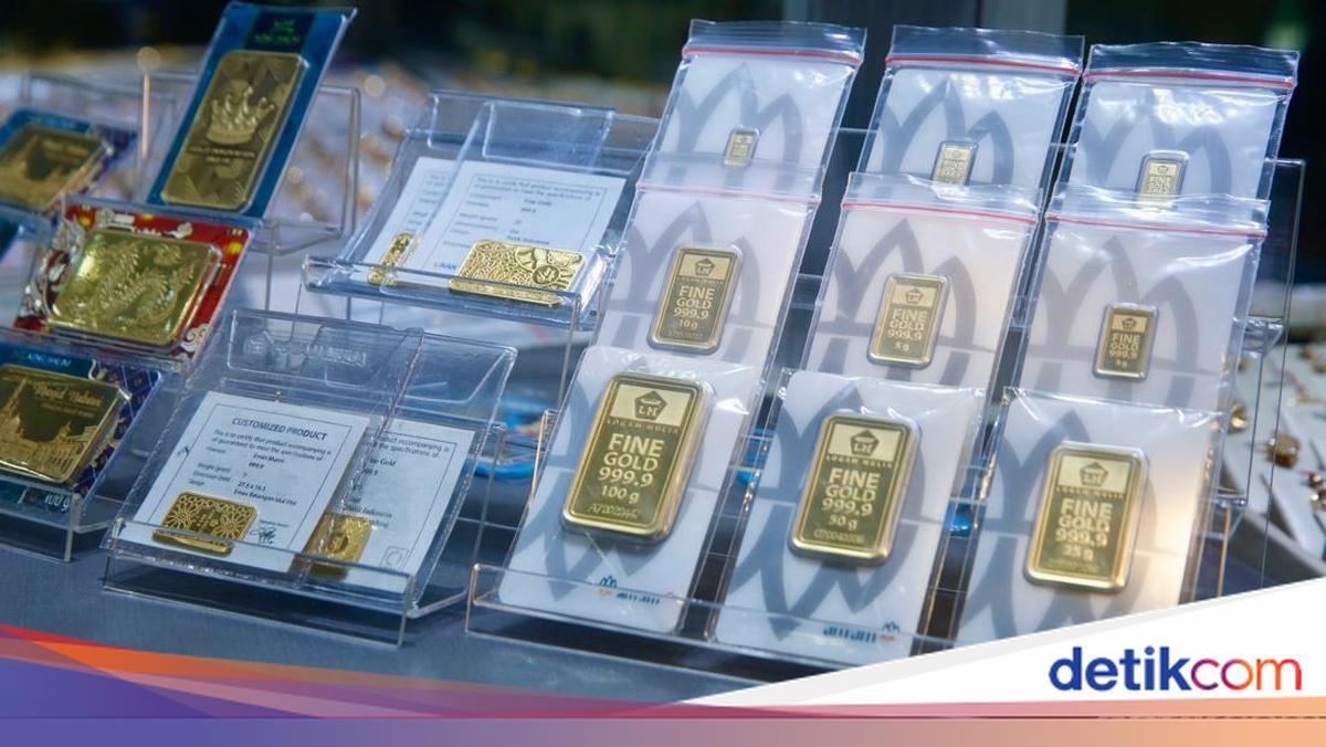 Harga Emas Antam Turun dalam Sepekan, Begini Pergerakannya