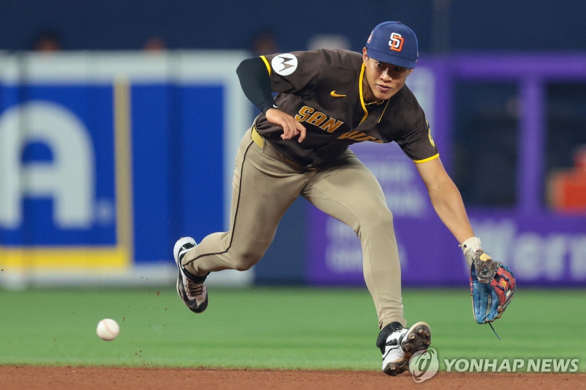 MLB 샌디에이고 송성문 5경기 연속 무안타…이정후는 결장 | 연합뉴스