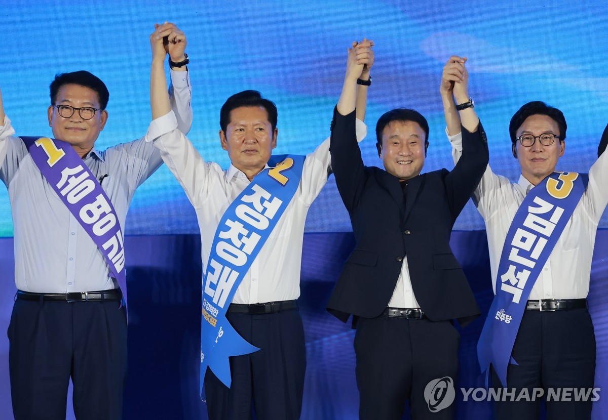김민석, 호남·수도권 승리로 당권에 한발더…국민여론조사 변수 | 연합뉴스